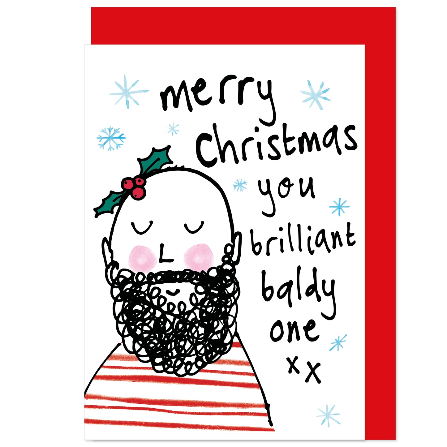 Brilliant Baldy One Christmas Card