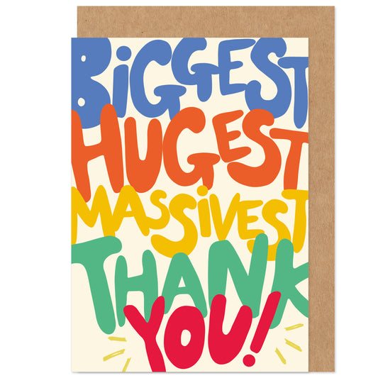 Biggest Hugest Thank You Card