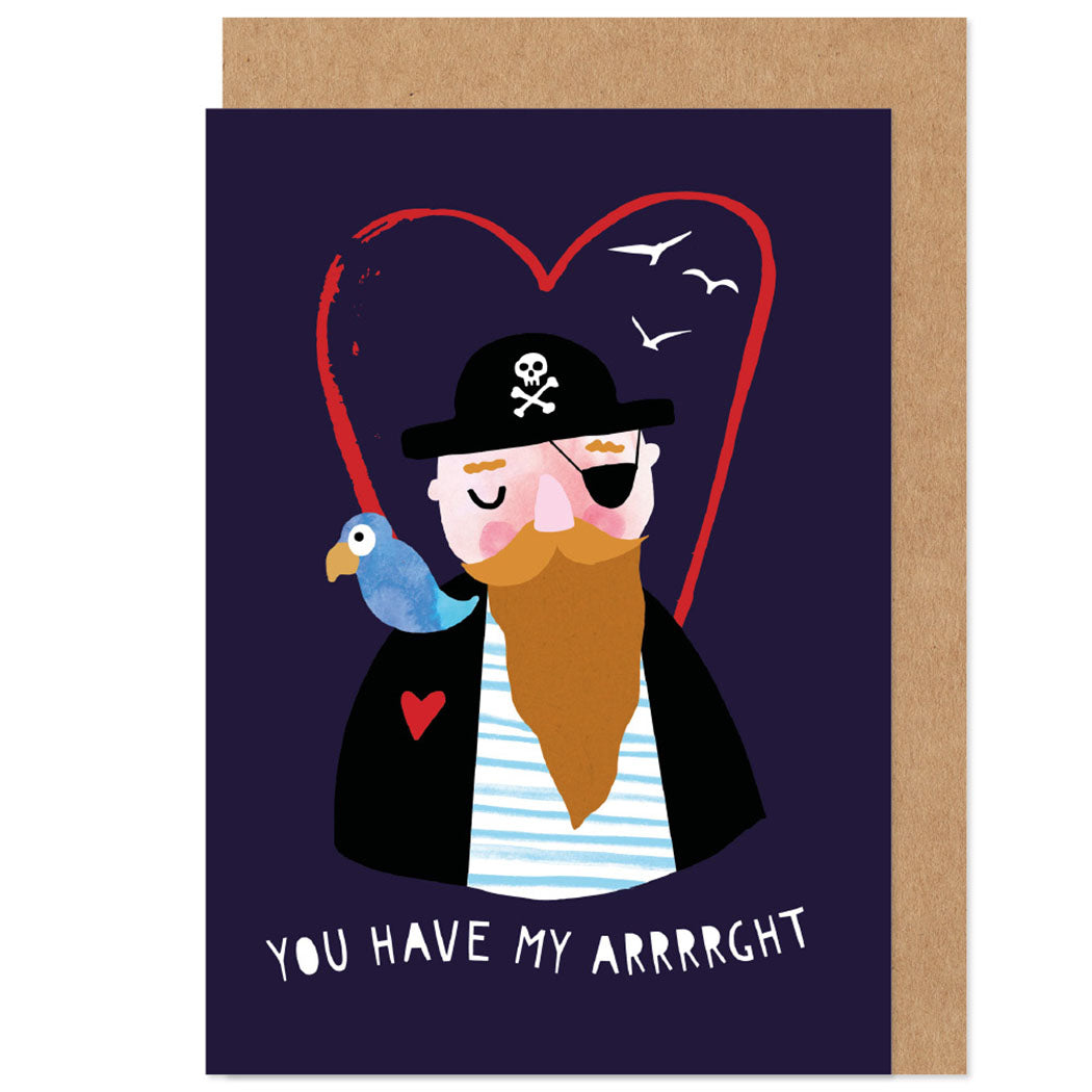 You Have My Heart Pirate Pun Valentine's / Anniversary Card