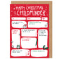 Childminder Fill In The Blanks Christmas Card