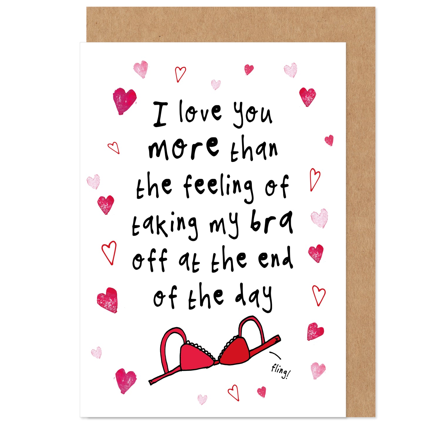 Funny Bra Off Valentine's / Anniversary Card