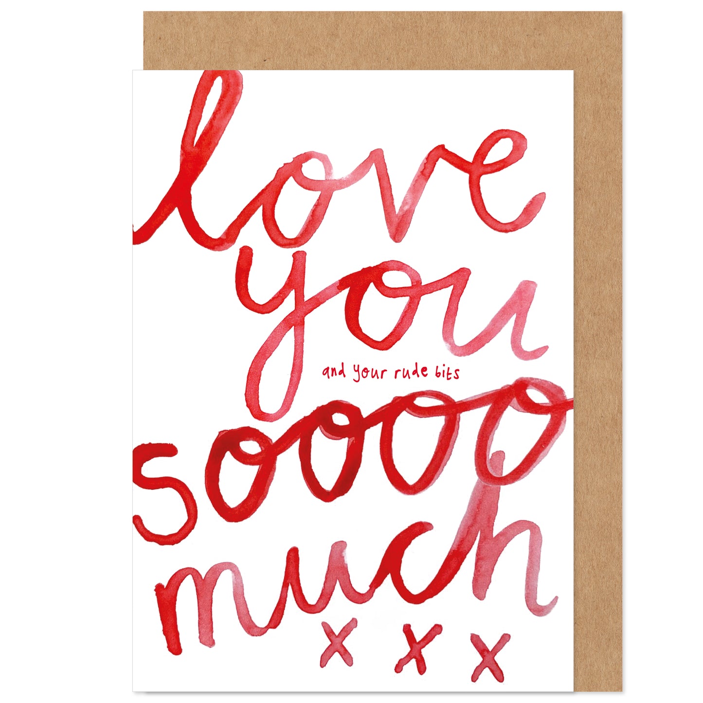 Love You And Your Rude Bits Funny Valentine's / Anniversary Card