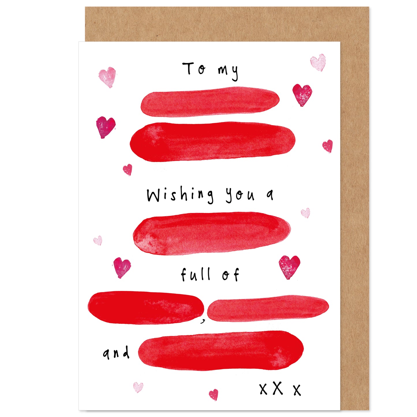 Fill In Personalised Mad Libs Cute Valentine's / Anniversary Card